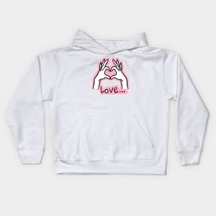 Finger heart Kids Hoodie